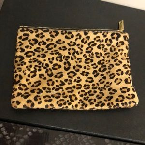 Jcrew leopard print pouch